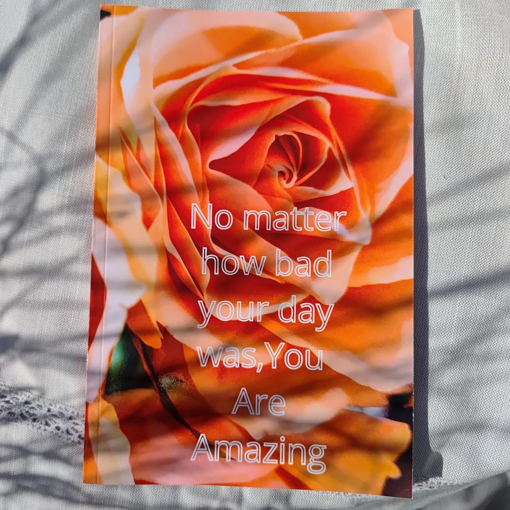 Actual notebook cover - original photo by Kate 